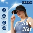 thumbnail image 4 of TAGVO 2 Pack Wide Brim Visor Hat for Women, Quick Dry Flexfit Sun Hat Wicking Beach Sunhat Adjustable Sports Caps UPF50+ Protection for Outdoors, 4 of 8