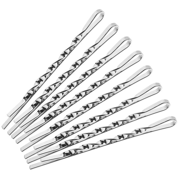 ROMANSENTIAL Hair Barrette 12Pcs Simple Fashion Straight Line Bobby Pins For Girls