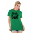 thumbnail image 4 of Funny I'm On a Boat Fishing Joke Men's Graphic T Shirt Tees Brisco Brands X, 4 of 5