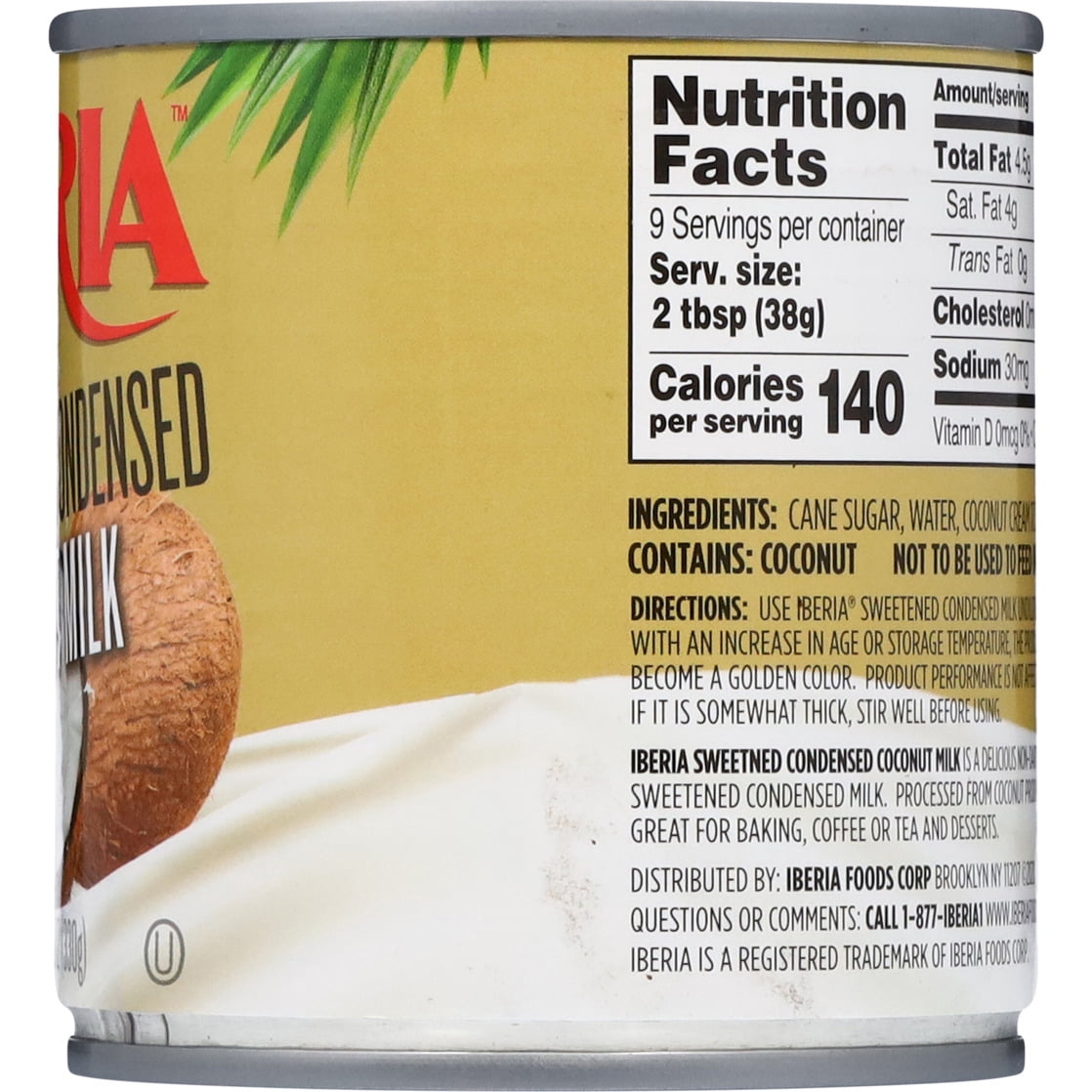 Iberia Sweetened Condensed Coconut Milk, 11.6 oz
