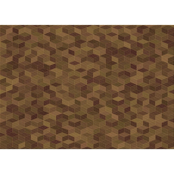 Ahgly Company Machine Washable Indoor Rectangle Transitional Red Brown Area Rugs, 5' x 8'