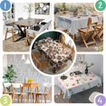 thumbnail image 4 of Beige and Brown Leopard Pattern Rectangle Tablecloth 60"x84",Waterproof Polyester Rectangle Table Cloth, Wipeable Spillproof Polyester Tablecloth for Dining, Camping, Indoor and Outdoor, 4 of 5