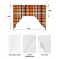thumbnail image 5 of Orange Black Check Swag Valances for Windows, Small Curtains Drapes, Farmhouse Buffalo Plaid Rustic Kitchen Window Curtains Over Sink Rod Pocket Window Treatment Valance for Bedroom/Bathroom 56"x36", 5 of 5
