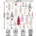 thumbnail image 4 of Merry Christmas Shower Curtain Set, Xmas Tree New Year Holiday Winter Snowflake Pattern Shower Curtains for Bathroom Decor Washable Durable Fabric Polyester Waterproof with 12 Hooks, 72x72 Inch, 4 of 6