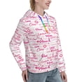 thumbnail image 6 of Daiia Breast Cancer Ribbons Awareness Pattern Women's Fashion Hoodies & Sweatshirts with Kangaroo Pocket Hooded Sweatshirt with Eye-catching Drawstrings-XX-Large, 6 of 7