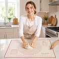 thumbnail image 6 of Home & Kitchen, Silicone Baking Mats, Large 24X18 Inch Dough Mat for Kneading, Transparent Red Thick 3-Layer Silicone Baking Sheet, Non-Slip Countertop Pastry Mat, Heat Resistant, 6 of 8