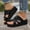 Black, variant on 2025 Sandals for Women Clearance, Xunlbb Fashion Women Casual Round Head Comfy Slippers Beach Casual Slipsole Shoes(Black,Size:36)