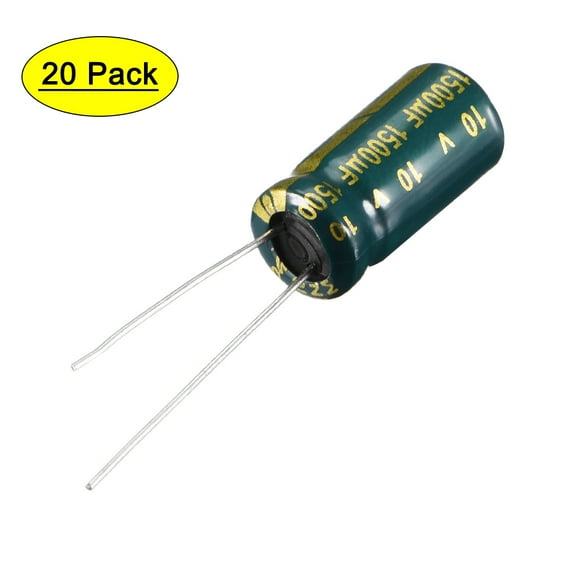 Uxcell 8x16mm 1500uF 10V Low ESR Aluminum Radial Electrolytic Capacitors 20 Pack