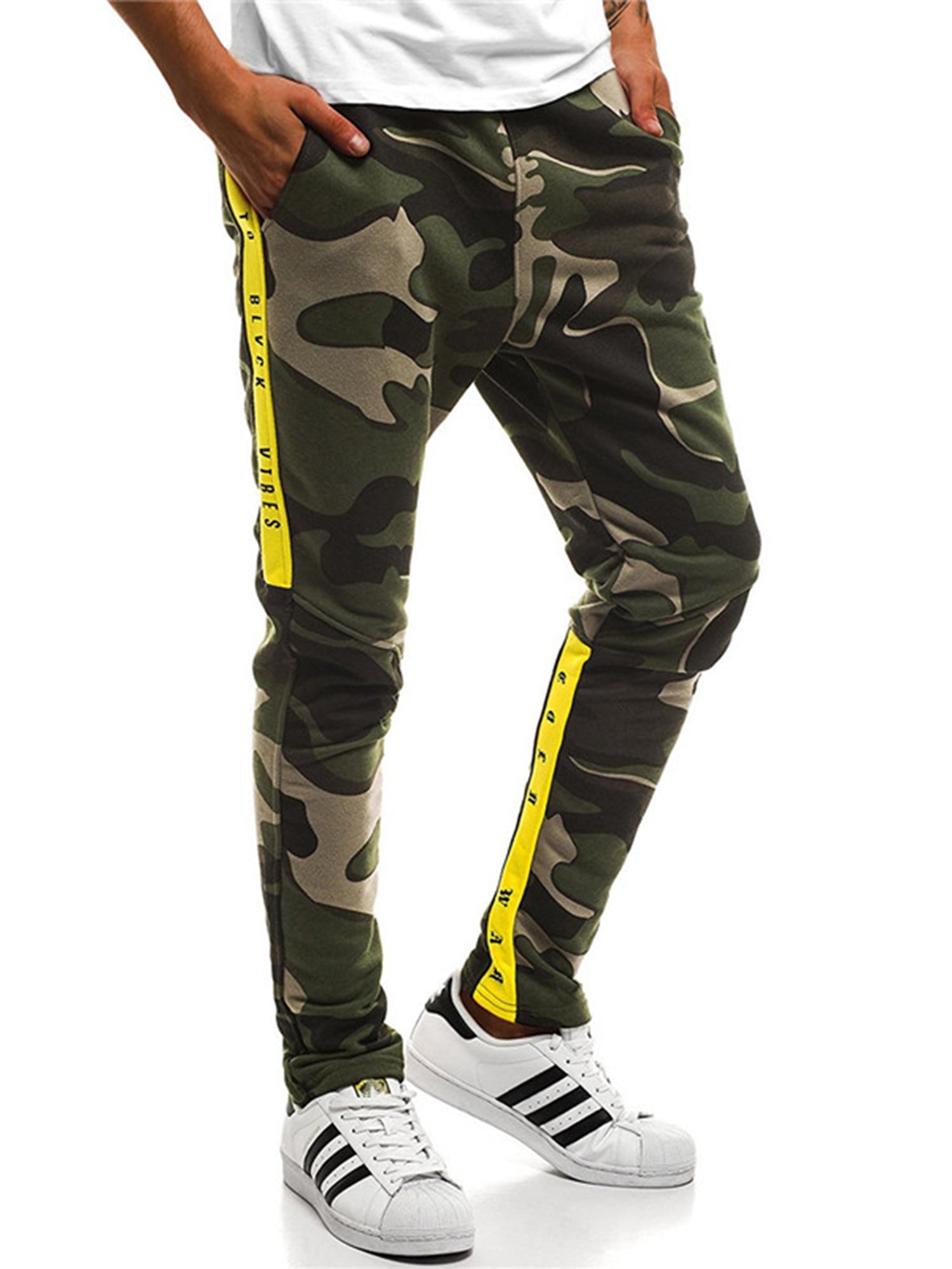 Suanret Men Sport Trousers Camouflage 