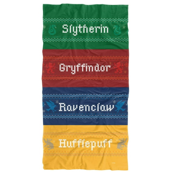 Harry Potter and The Deathly Hallows Part 2 Beach Towel, 30'x60' House Crest Beach Towel