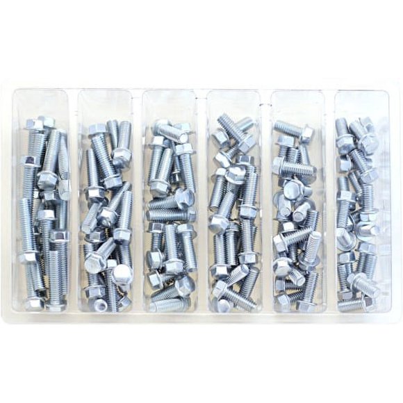 Bolt MC Hardware Hex Flange Bolt Assortment Silver Hex Head Flange Bolt