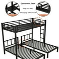 thumbnail image 5 of Bellemave Twin Triple Bunk Bed Frame,3 Bunk Bed Can Be Separated into 3 Single Beds for Bedroom，Metal Triple Bed Frame for 3 (Black), 5 of 9