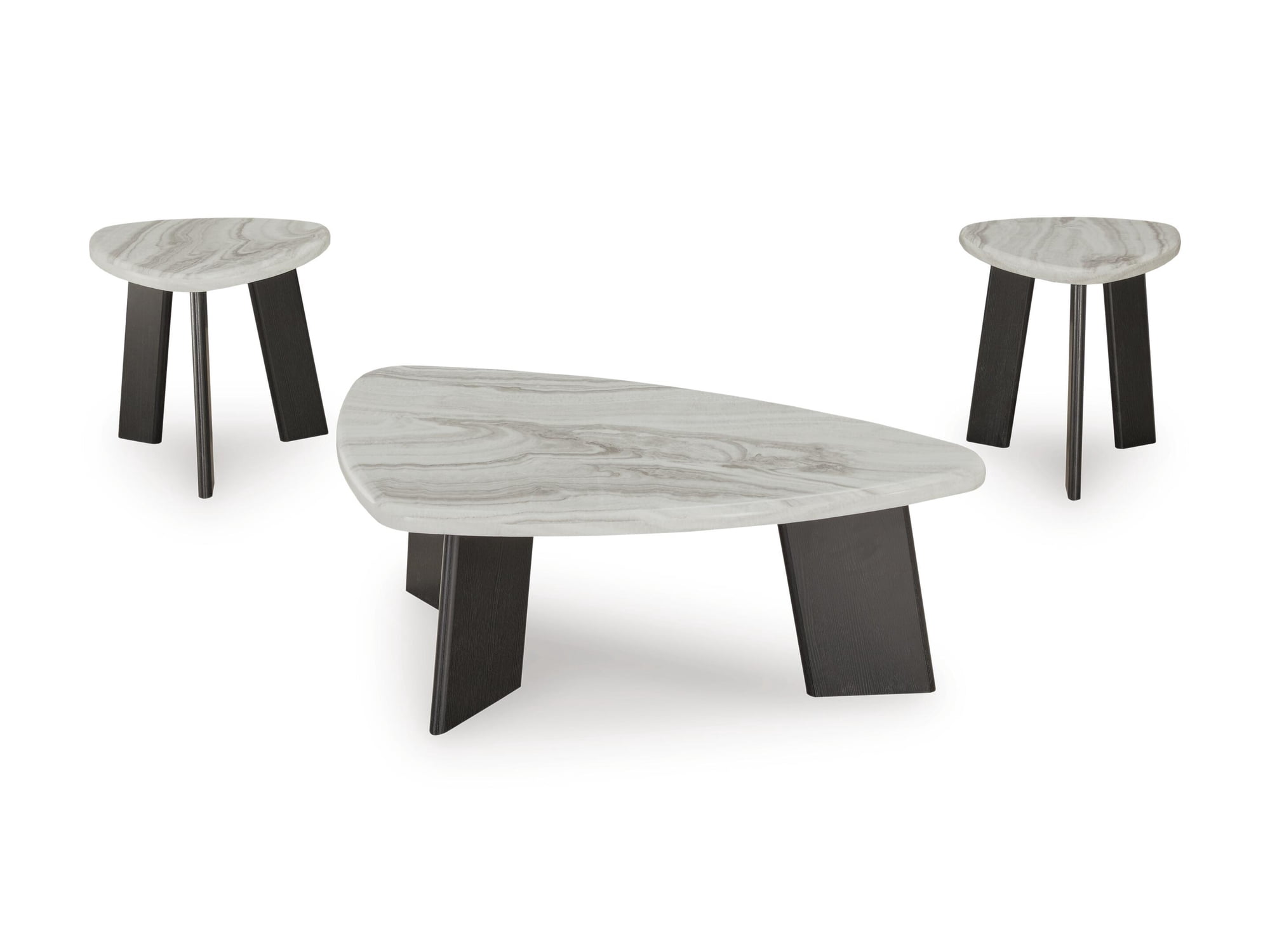 Signature Design by Ashley Lilyberg 3-Piece Occasional Table Set in Gray/Black