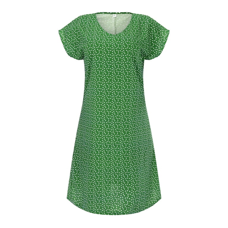 green heart print dress Feeling Your Best Green & Pink Heart Dress, Medium - The Mint Julep Boutique