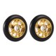 thumbnail image 1 of Naiovety Ruedas de patinete de 2 piezas, 100mm, aluminio, 5 radios, bujes de monopatín, rodillo, piezas deportivas portátiles para exteriores, patinar Oro Naiovety OD021911-01, 1 of 6