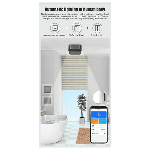 Zigbee Tuya Human Presence Sensor 24G Millimeter Wave Radar Human Static Motion Sensing Smart Life APP