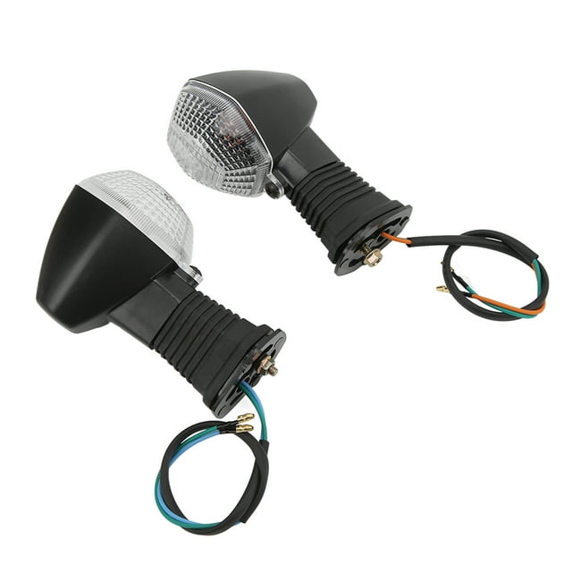 Feu de Signalisation de Moto, Feu de Clignotants avant de Moto Compact Portable Robuste 2pcs Résistant à l'Usure pour le Remplacement de Sortie pour DL 1000 V-Strom Transparent, Fauve, Noir