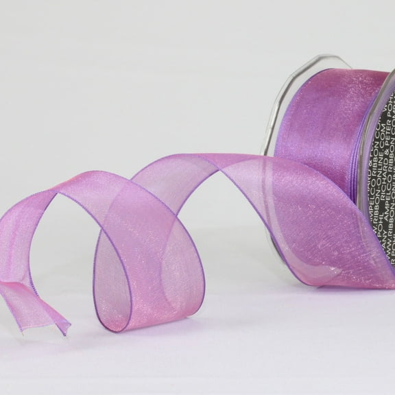 The Ribbon People Sheer Purple Wired Edge Craft Ribbon 1.5" x 27 Yards