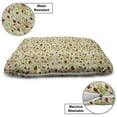 thumbnail image 3 of Ladybug Pet Bed, Botanical Beauty Flower Foliage in Vibrant Tones Essence Fragrance of Nature, Resistant Pad for Dogs and Cats Cushion with Removable Cover, 24" x 39", Pale Green Red, by Ambesonne, 3 of 4