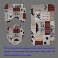 thumbnail image 4 of 4PCS Cabin Shower Curtain Set, Black Bear Forest Woodland Animal Wildlife Hunting Lodge Red and Black Buffalo Plaid Christmas Country Rustic Farmhouse Bathroom Decor, Non-slip Bath Mat, 4 of 7