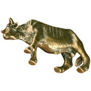 Miniatures Brass Cow Ornament Copper Bull Statue Ornaments Vintage Decor Sculpture Model Office