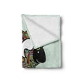 thumbnail image 2 of Indie Soft Flannel Fleece Throw Blanket, Hipster Doodle Funny Sheep with Colorful Spiral Swirls Drawing Style Comic Country, Cozy Plush for Indoor and Outdoor Use, 50" x 70", Multicolor, by Ambesonne, 2 of 6