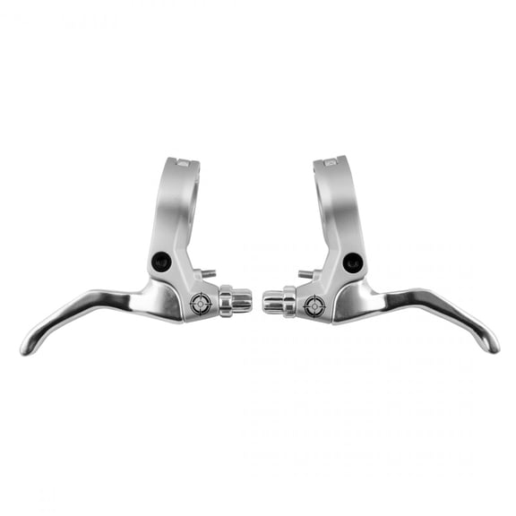 Black Ops Hinged 2-Finger Lever Silver Pair