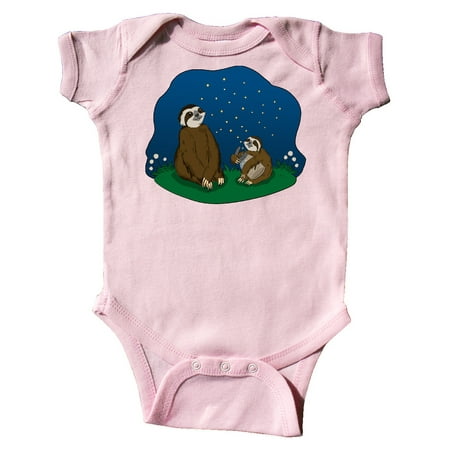 

Inktastic Summer Sloths With Fireflies Gift Baby Boy or Baby Girl Bodysuit