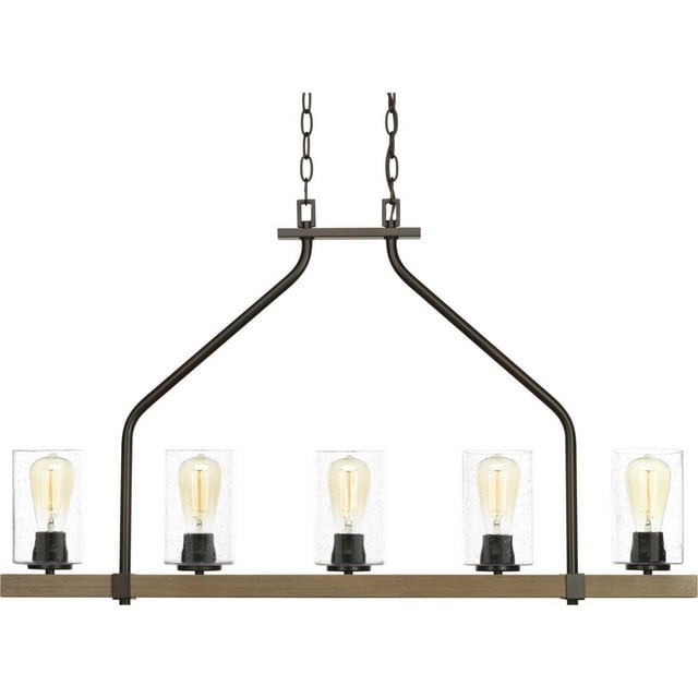 Progress P400055-020 Barnes Mill 5-Light 38" Chandelier Island Ceiling Light