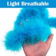 thumbnail image 3 of Boa de plumas azules con gafas de sol sin montura con forma de corazón, boa de plumas de pavo de carnaval de 2 m para mujer, boa de plumas azules para disfraces y manualidades y gafas de, 3 of 7