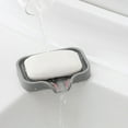 thumbnail image 4 of Soap Dish with Drainage under $5! Yrmaups Drillable Soap Box with Drainage, Silicone Soap Holder for Bathroom, Guided Soap Tray for Sink, Household Soap Dish, Keeps Soap Dry, 4 of 8