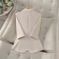 thumbnail image 4 of Cxenplz Women's Blazers Spring Summer Half Sleeve Office Coat Top All Match Stylish Jacket Blazer, 4 of 5
