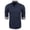 Dark Blue, variant on COOFANDY Mens Shirt Slim Fit Dress Wrinkle Free Business Plaid Button Down Collar