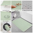 thumbnail image 6 of Sage Green Striped Bath Mat 3 Piece Bathroom Rug Set, Modern Simple Farmhouse Beige Non Slip Bath Rug Contour Mat and Toilet Lid Cover, Absorbent Shower Mats Soft Bath Rugs and Mats Sets, 6 of 8