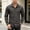Dark Gray, variant on Men's Minimalist Solid Color Long Sleeve Button-Down Shirt, Contrast Zipper Pocket Detail, Simple Style Daily Commute Street Casual Top Gray M