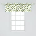 thumbnail image 2 of Tangerine Window Valance, Clementines Mandarin Citrus Fruit Pattern with Green Leaves Watercolor, Curtain Valance for Kitchen Bedroom with Rod Pocket, 54" X 18", White Earth Yellow, by Ambesonne, 2 of 2