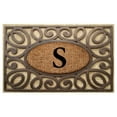thumbnail image 1 of First Impression Elegant Circles Monogrammed Outdoor Door Mat, 1 of 2
