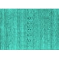 thumbnail image 1 of Ahgly Company Machine Washable Indoor Rectangle Abstract Turquoise Blue Contemporary Area Rugs, 7' x 9', 1 of 4