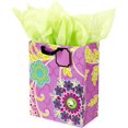 thumbnail image 1 of Large Gift Bag with Tissue Paper (Purple Flower with Gem), 1 of 7
