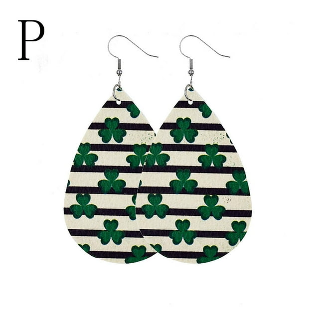 Pendientes para mujer, regalos para mujer, pendientes de San Patricio, pendientes verdes en forma de gota, joyería, regalo festivo para mujer, pendientes de moda.