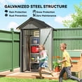 thumbnail image 4 of Outsunny 4' x 4' Outdoor Storage Shed with Lockable Door, Light Grey, 4 of 10