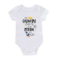 thumbnail image 3 of Baby Girls Cute Casual Simple Romper, Short Sleeve Funny Romper With "Grandpa Loves Me" Print, 3 of 5