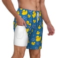thumbnail image 2 of Balery Rubber Duck Mens Swim Trunks Swim Shorts for Men Quick Dry Inseam Beach Shorts with Compression Liner Pocket-X-Large, 2 of 9