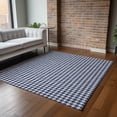 thumbnail image 6 of Addison Rugs Mayfield Washable Transitional Houndstooth Navy Rectangle Rug, 2'6" x 3'10", 6 of 6