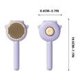 thumbnail image 3 of Qaailabf Pet Combing Brush with Hair Removal Button, Self-Cleaning Pet Grooming Brush, Non-Slip Handle for Cats, Dogs, Rabbits, Massage & Detangling, Easy Hair Removal, 3 of 5