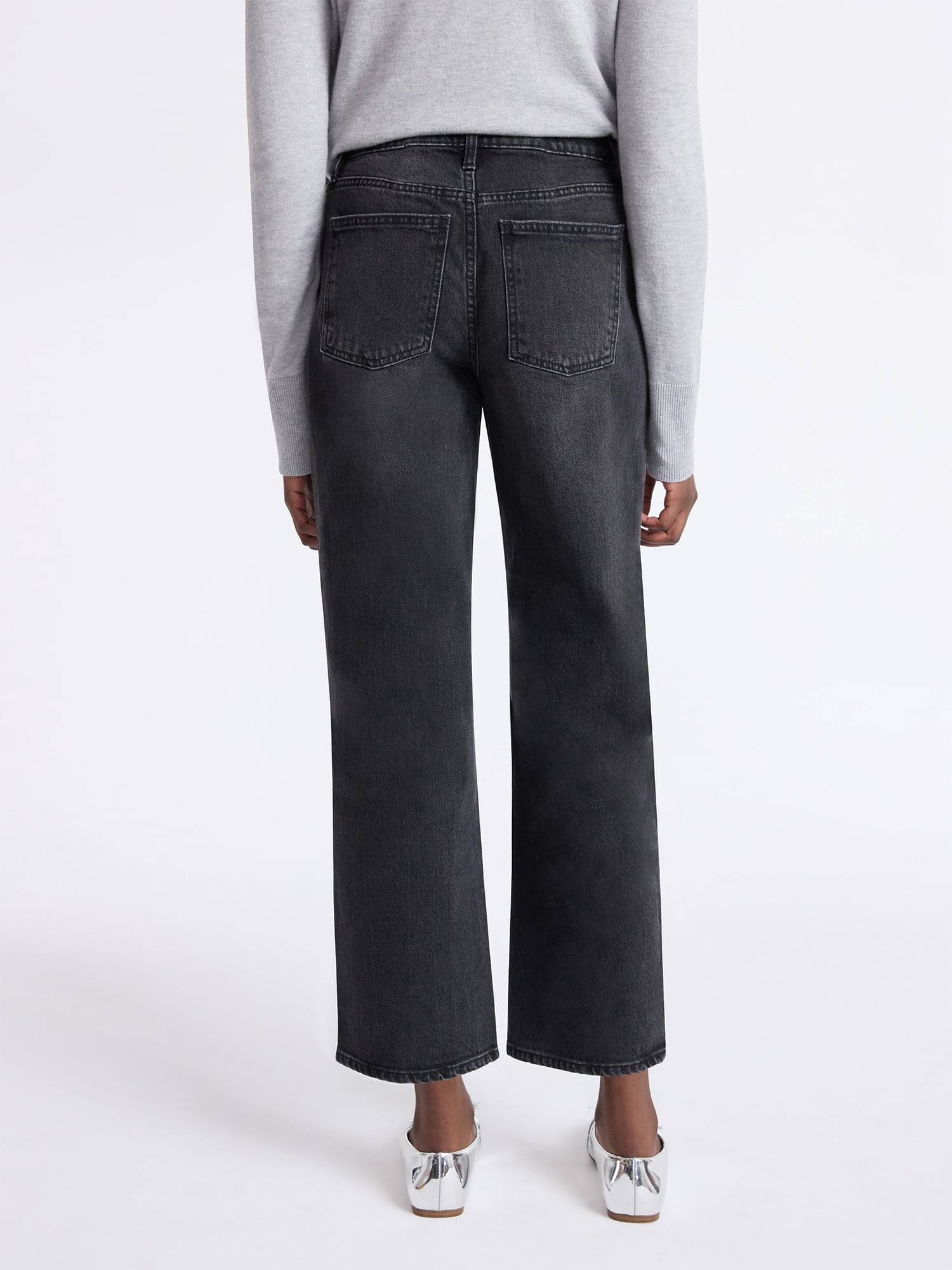 Free Assembly Women's Midrise Relaxed Ankle Jeans, 27.5" Inseam Sizes 0-18