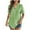 Green, variant on Womens Tops Women Summer T Shirts Short Ndbuld Women's Solid Color New Cotton And Linen Women's Short Sleeved Cardigan Collar Shirt S-3XL Red 2XL