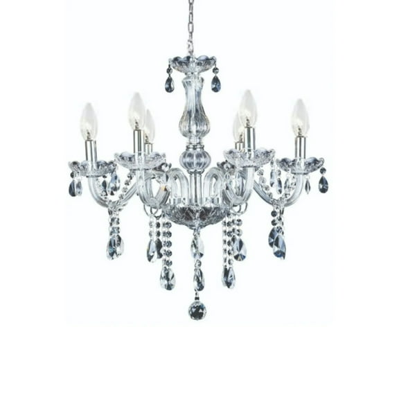 Lámpara Candil de Cristal Ilios Innova 6 Focos Estilo Europeo Elegante