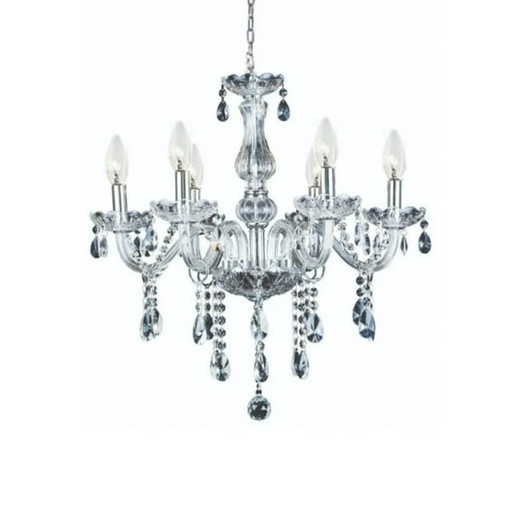 Lámpara Candil de Cristal Ilios Innova 6 Focos Estilo Europeo Elegante