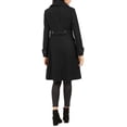 thumbnail image 6 of Kenneth Cole New York 17LMW279 Womens Double-Breasted Contrast-Piping Peacoat - Black - XXL, 6 of 8